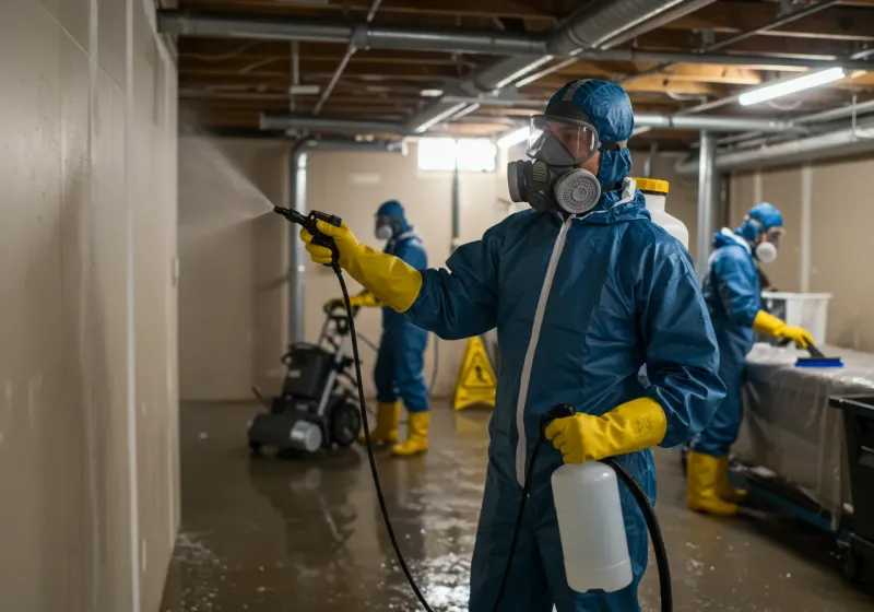 Basement Sanitization and Antimicrobial Treatment process in Granite Quarry, NC