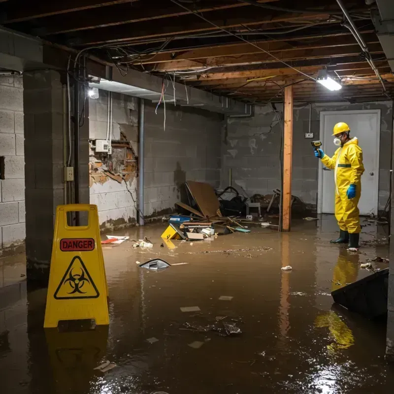 Flooded Basement Electrical Hazard in Granite Quarry, NC Property